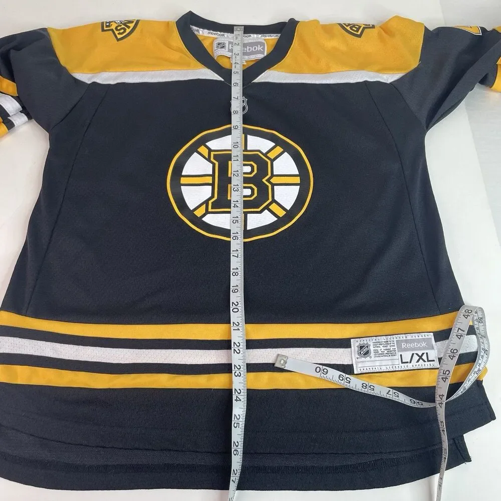 Torey Krug Boston Bruins Hockey Jersey, Youth L/XL, #47 Reebok, Yellow/Black - Picture 7 of 8